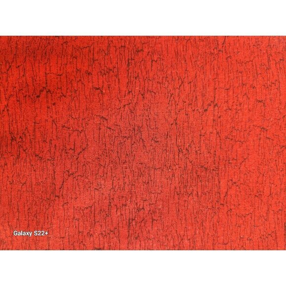 Red & Brown Cotton Cracked Pattern Textile Sewing Quilting Fabric - Picture 6 of 6